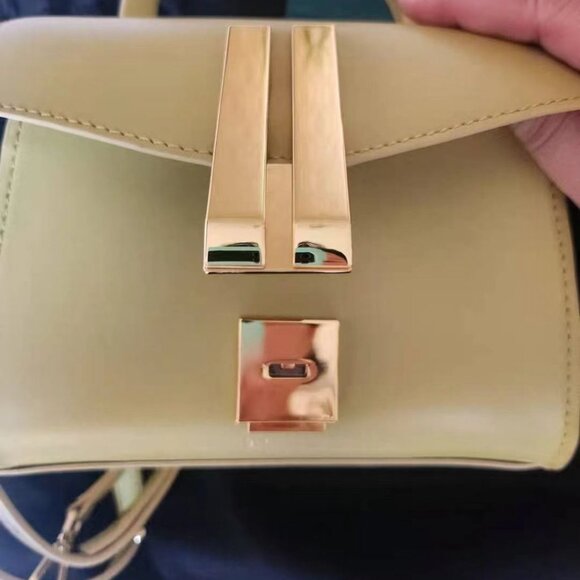 DeMellier Bright Yellow Leather Tote Bag - Nano Montreal Collection - Picture 3 of 5